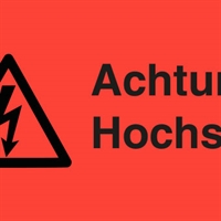 "Achtung Hochspannung"